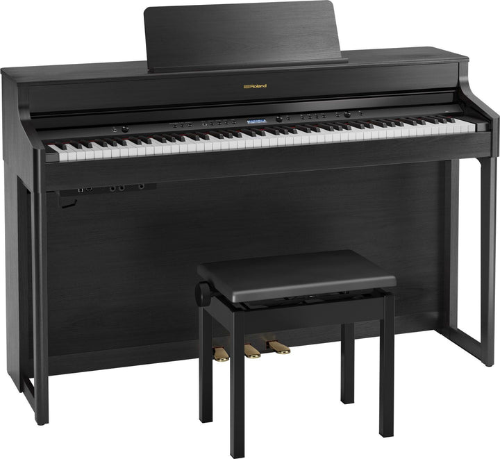 Roland Digital Piano HP-702 With Stand KSH 704 Charcoal Black