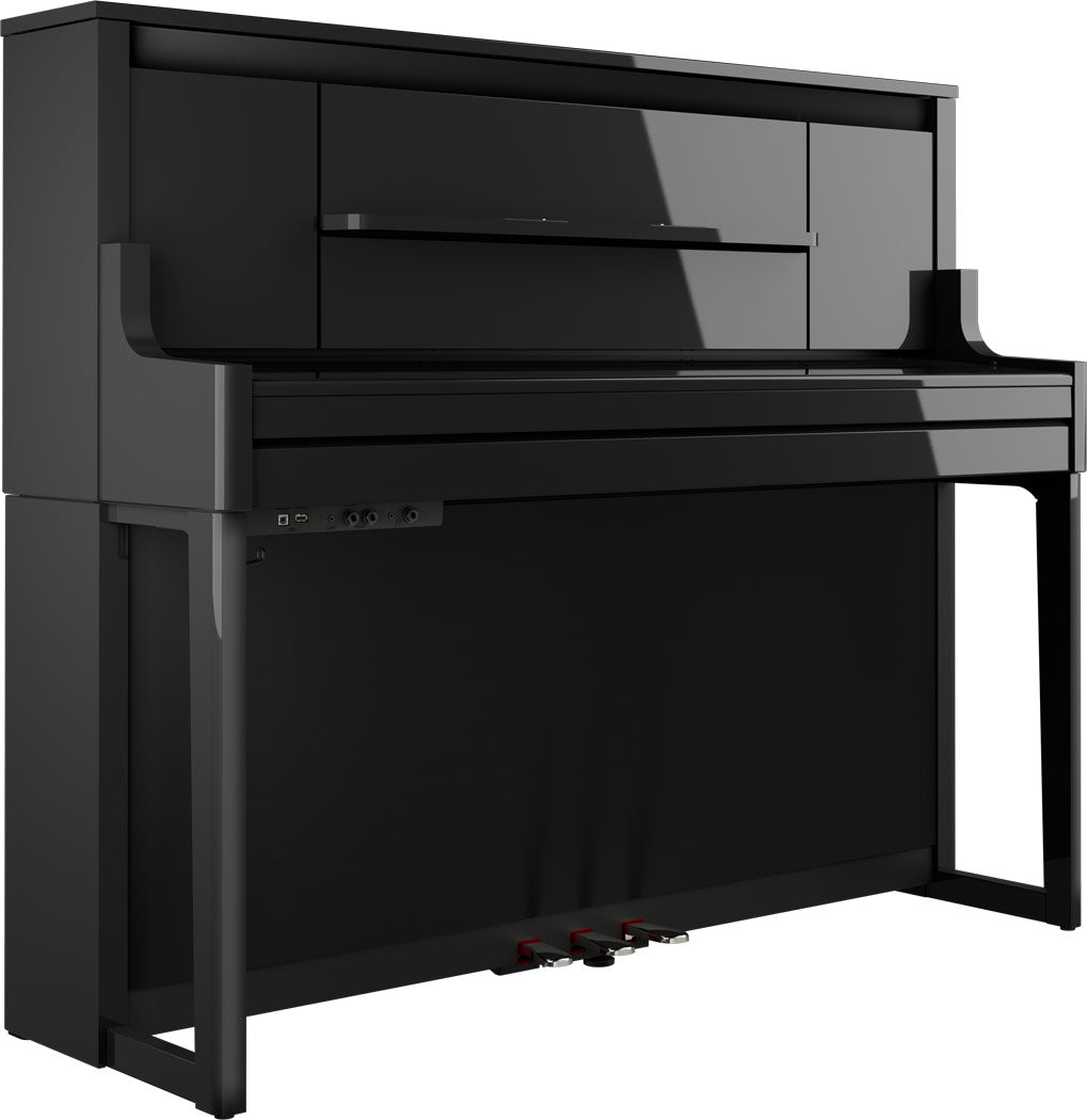 Roland LX-9 PE Upright Piano with KLS 9 - Polished Ebony