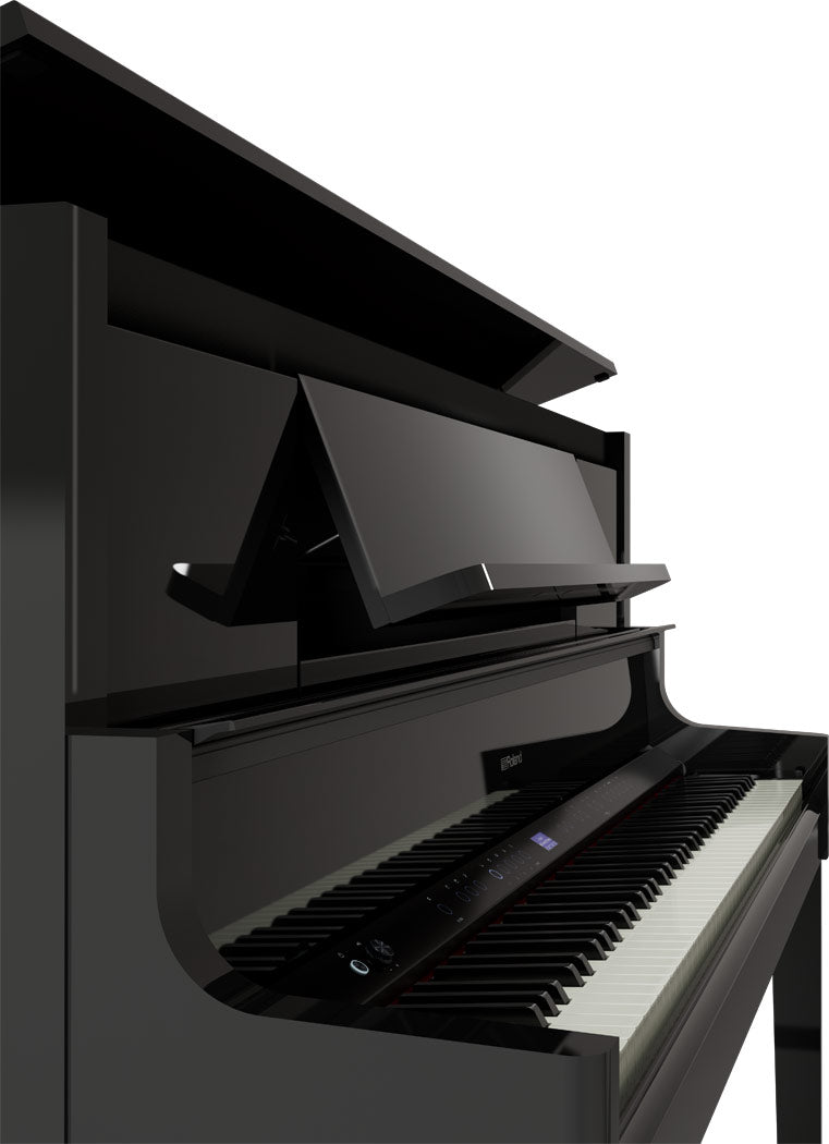 Roland LX-9 PE Upright Piano with KLS 9 - Polished Ebony