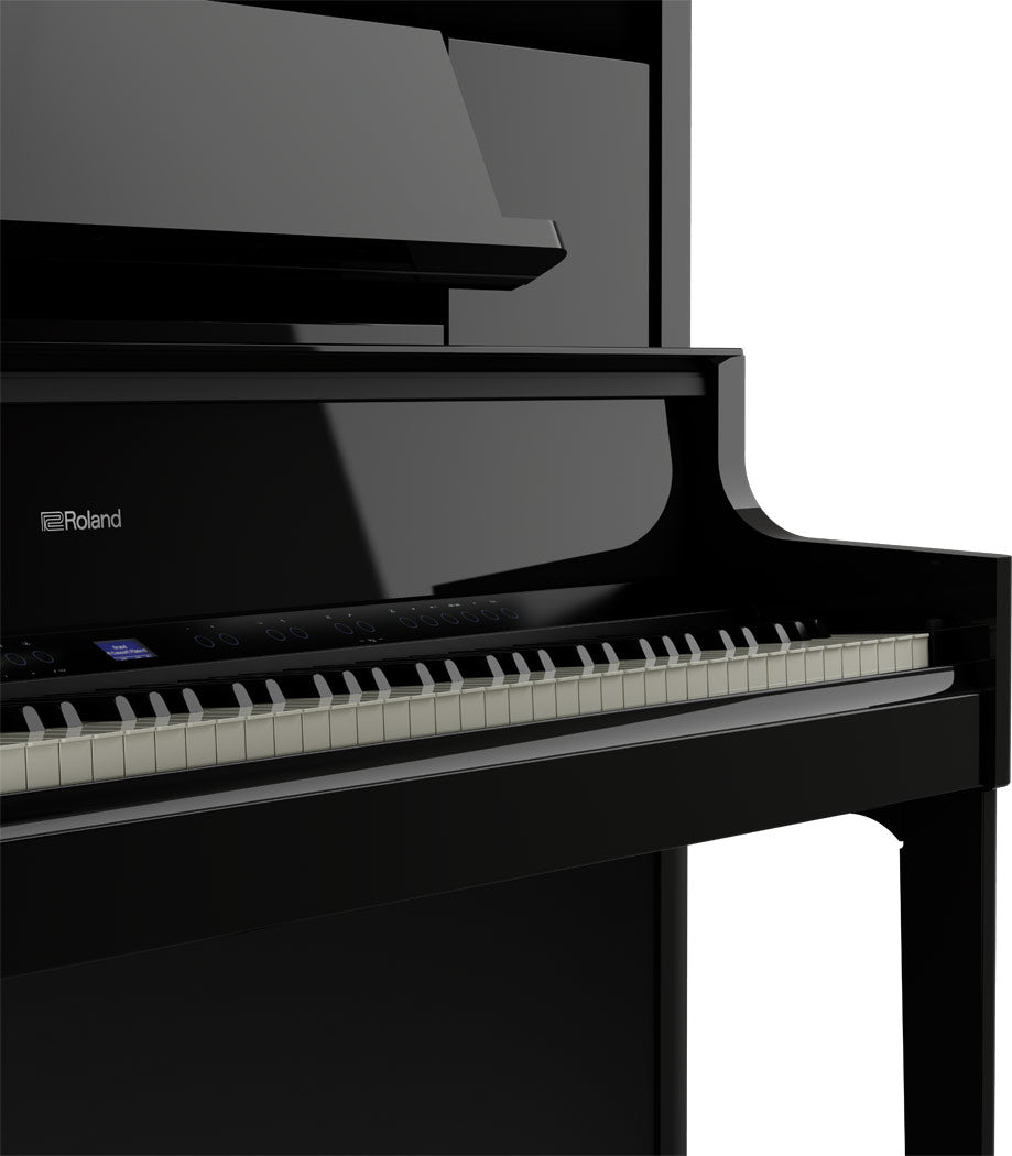 Roland LX-9 PE Upright Piano with KLS 9 - Polished Ebony