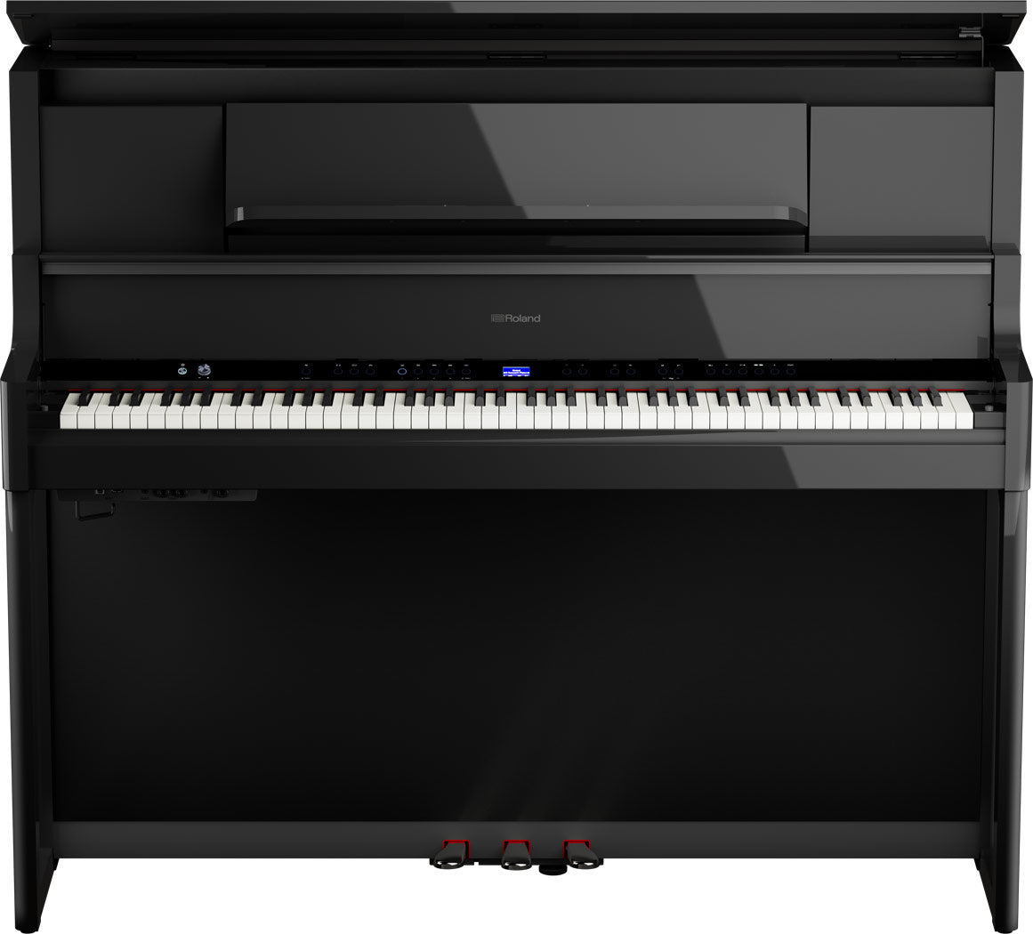 Roland LX-9 PE Upright Piano with KLS 9 - Polished Ebony