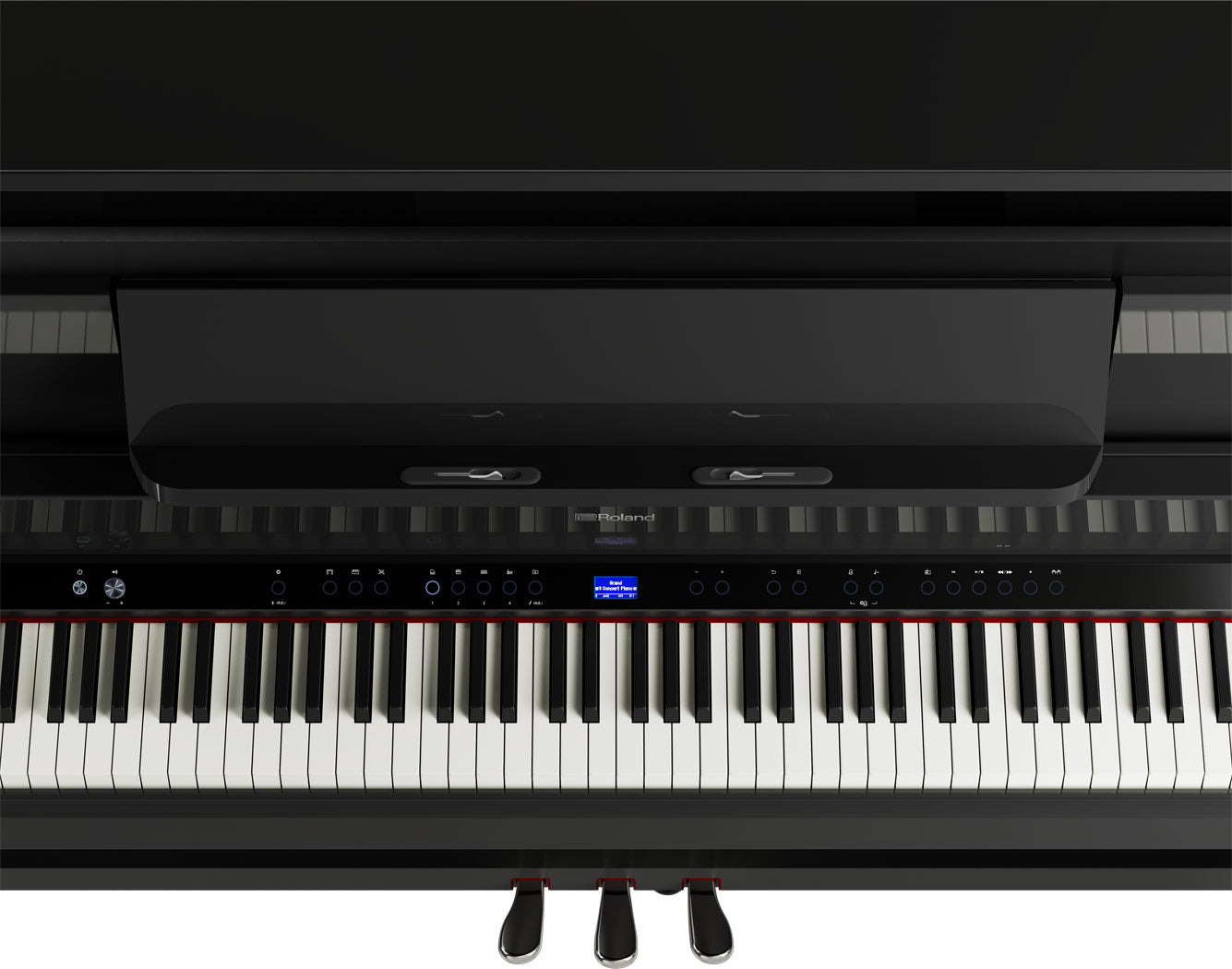 Roland LX-9 PE Upright Piano with KLS 9 - Polished Ebony