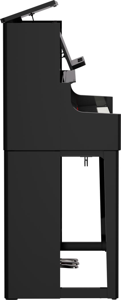 Roland LX-9 PE Upright Piano with KLS 9 - Polished Ebony