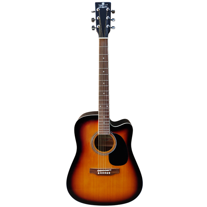 Pluto Semi Acoustic Guitar 201 series Dreadnought Cutaway W/ Pickup HW41C-201P