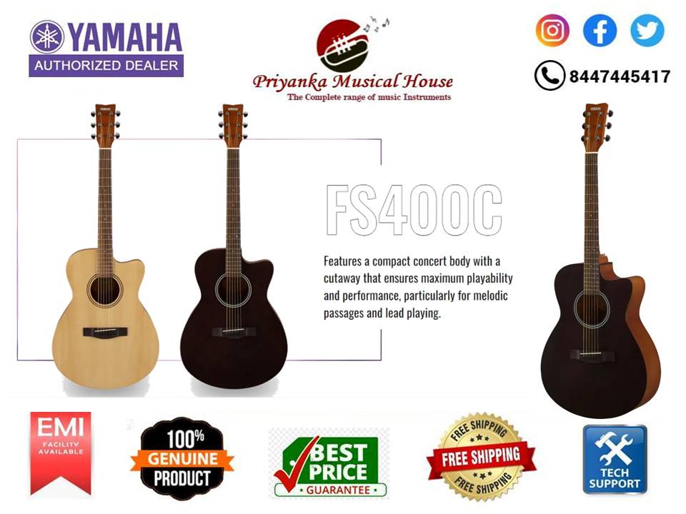 Yamaha FS400C Cutaway Acoustic Guitar