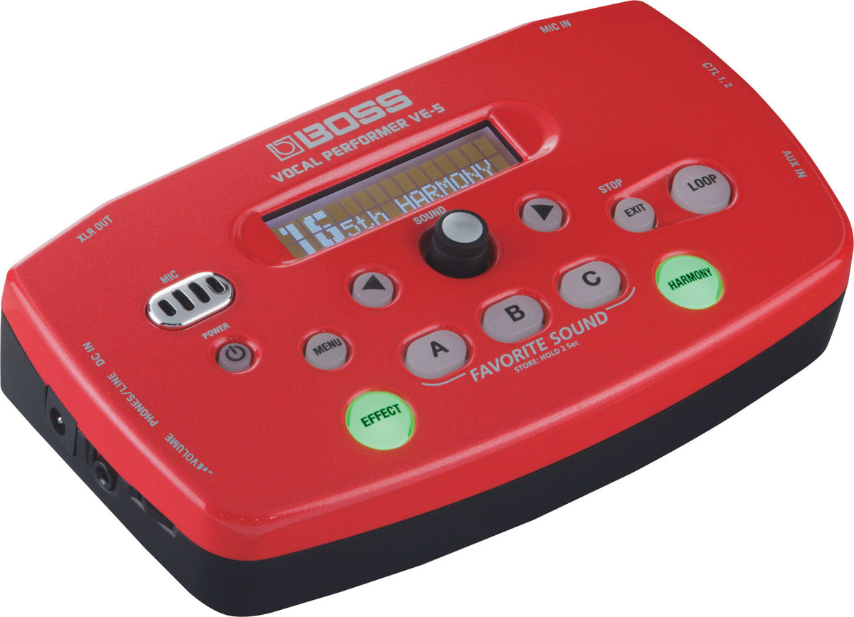 Boss VE-5 Vocal Performer Effect Processor (White & Red)