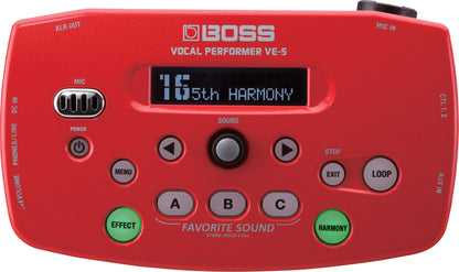 Boss VE-5 Vocal Performer Effect Processor (White & Red)