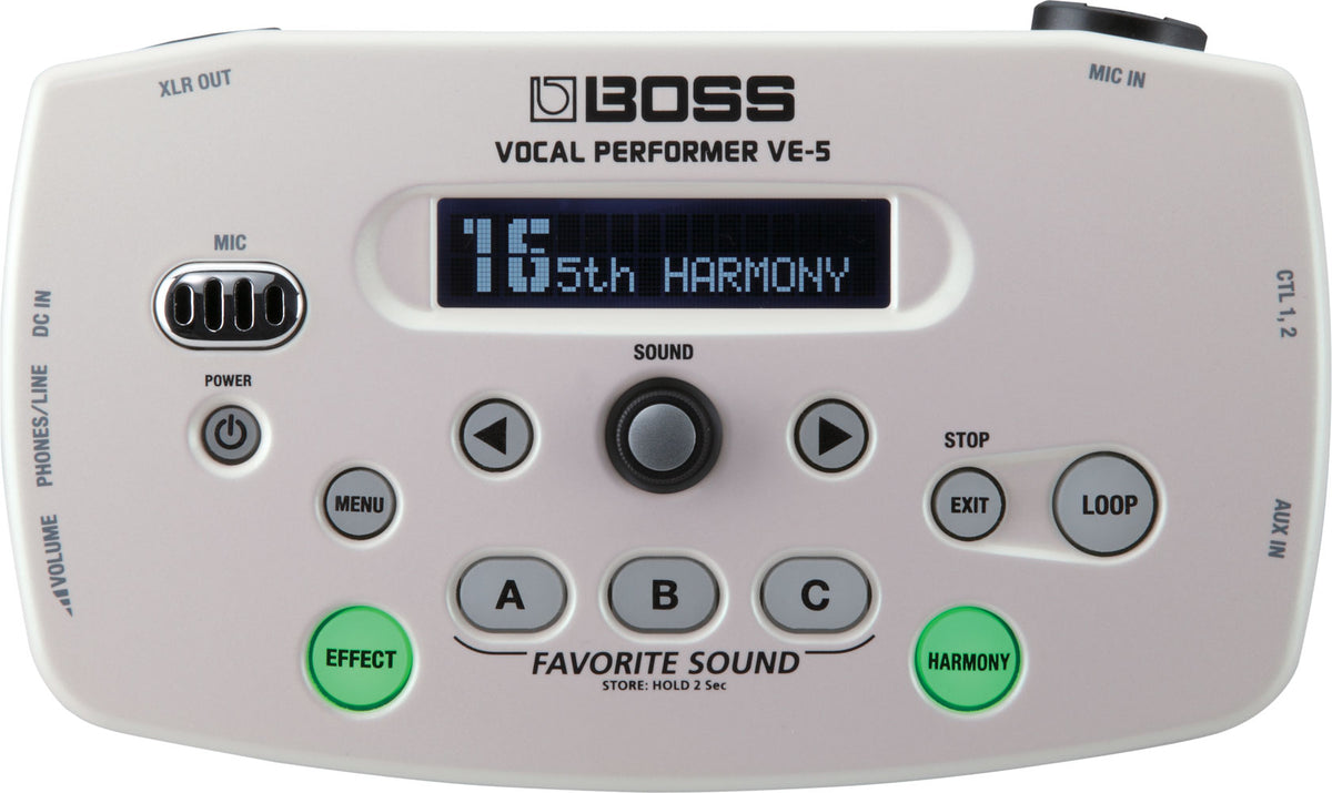 Boss VE-5 Vocal Performer Effect Processor (White & Red)